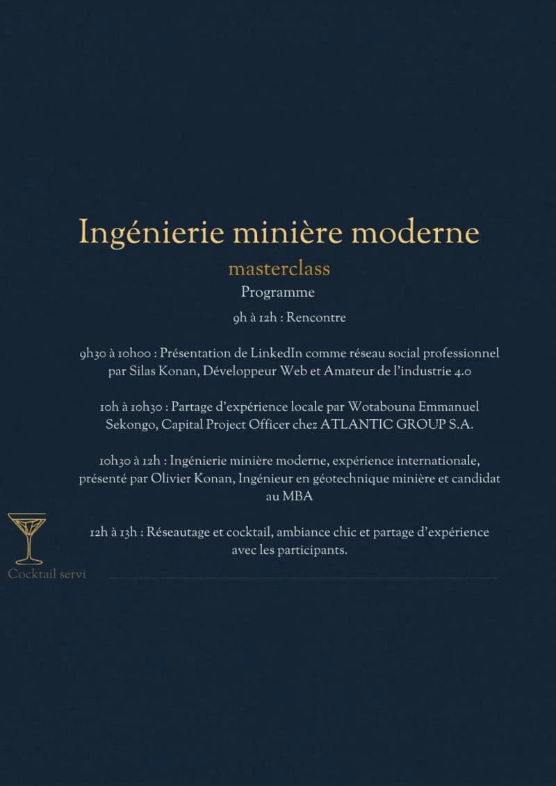 Programme de la masterclass